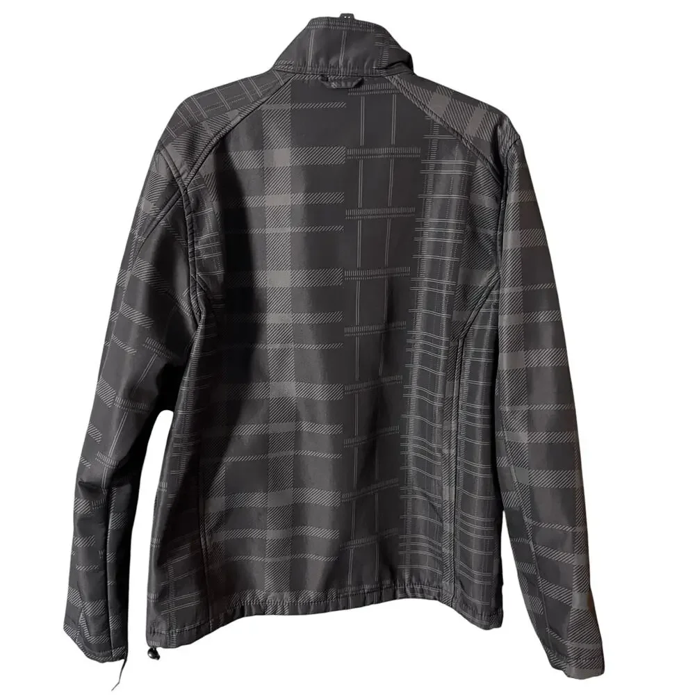 ZeroXposur Men’s Gray Plaid Jacket Size Medium Stand Up Collar Outerwear